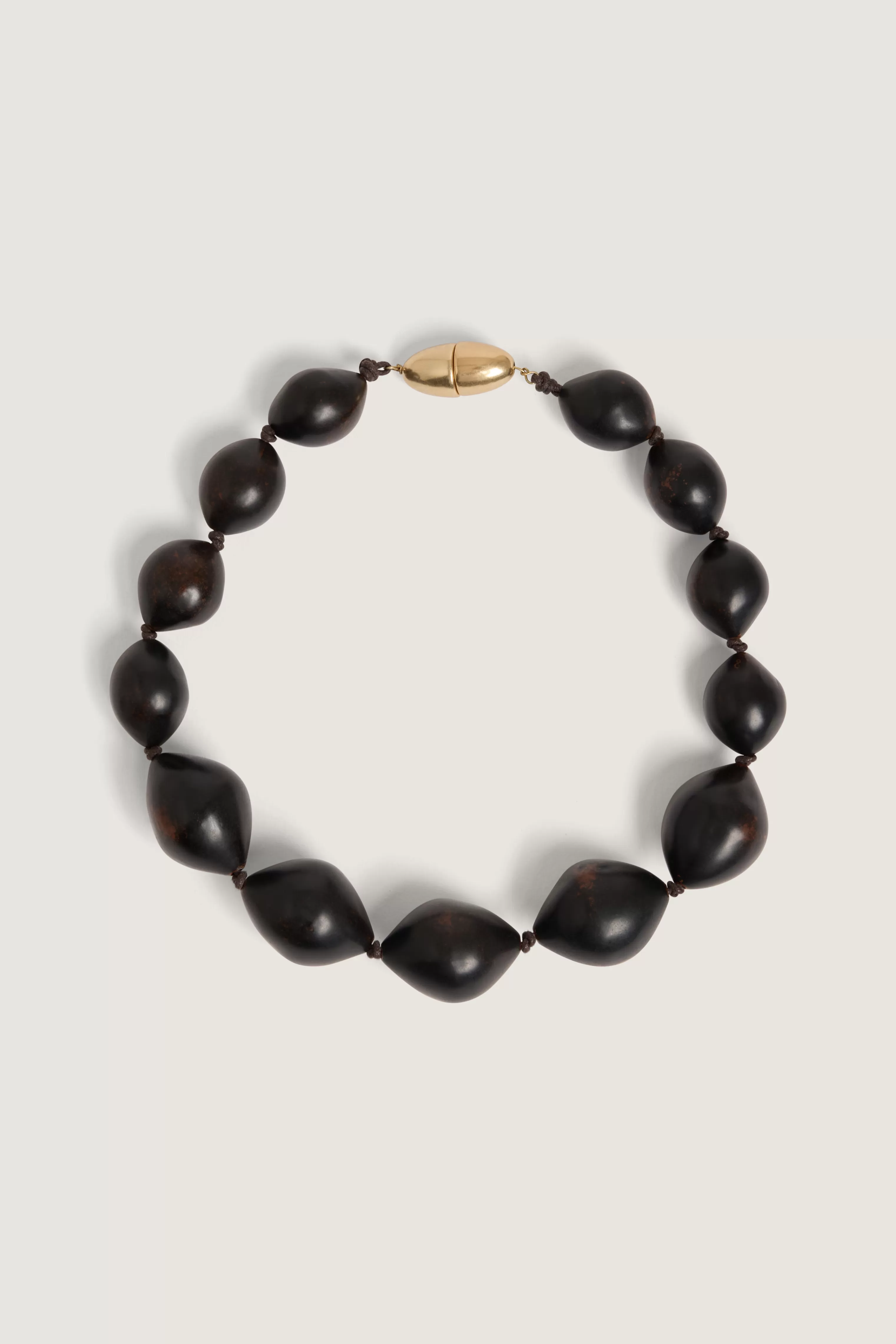 Soeur -COLLIER ZAMIA marron foncé