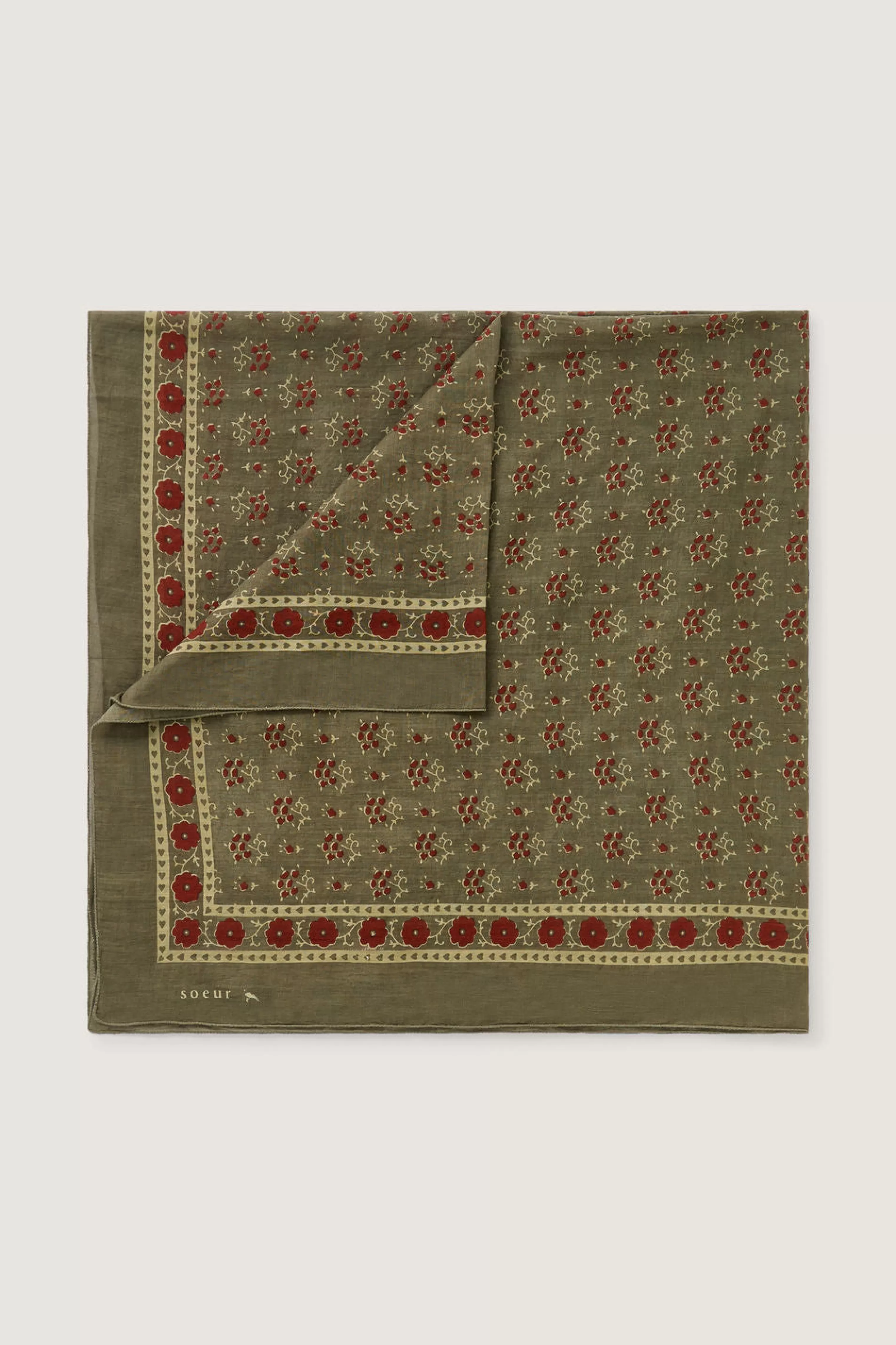 Soeur -FOULARD CLASSIQUE Vert/Rose