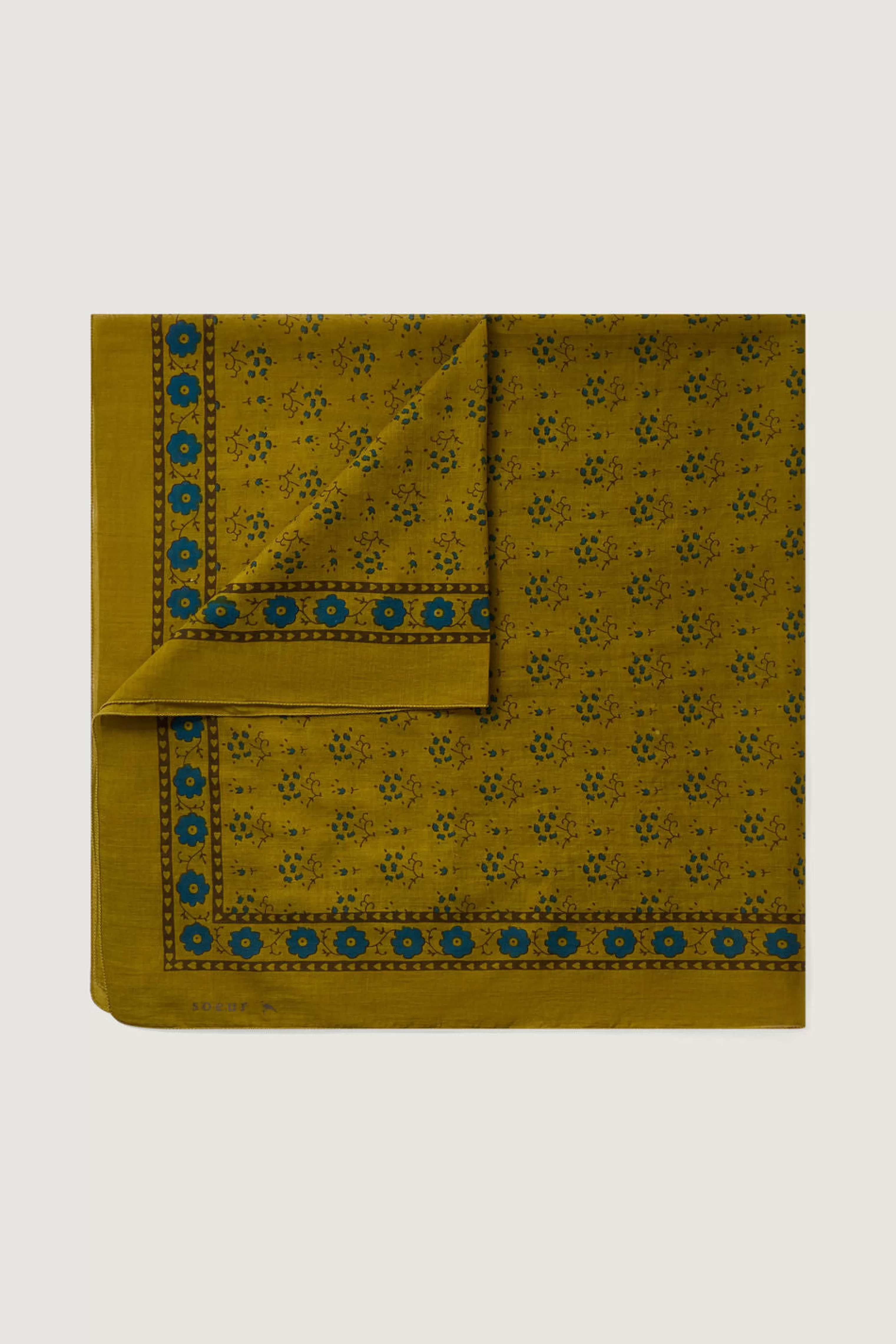 Soeur -FOULARD CLASSIQUE Vert/Bleu