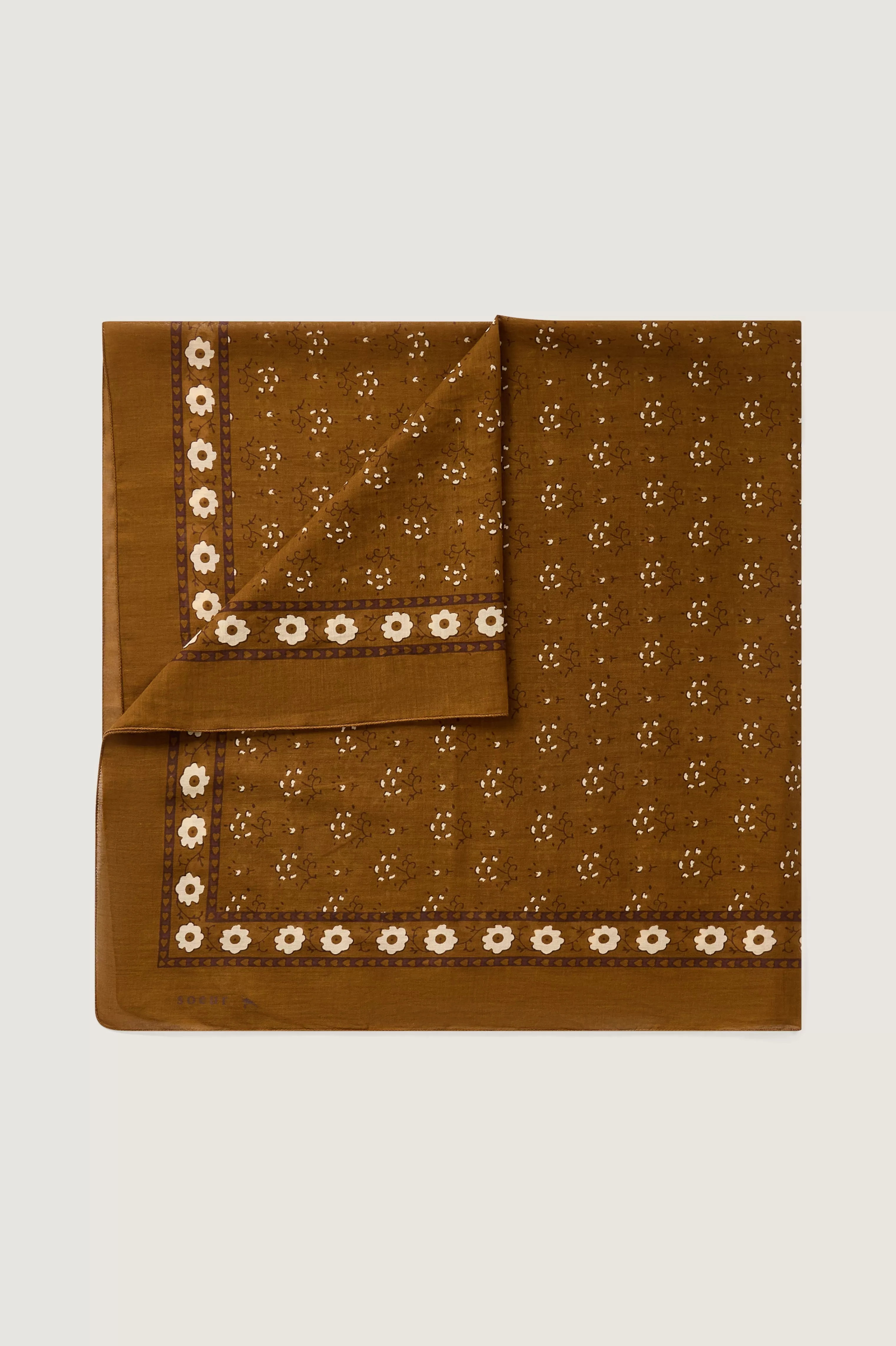 Soeur -FOULARD CLASSIQUE Marron/Ecru