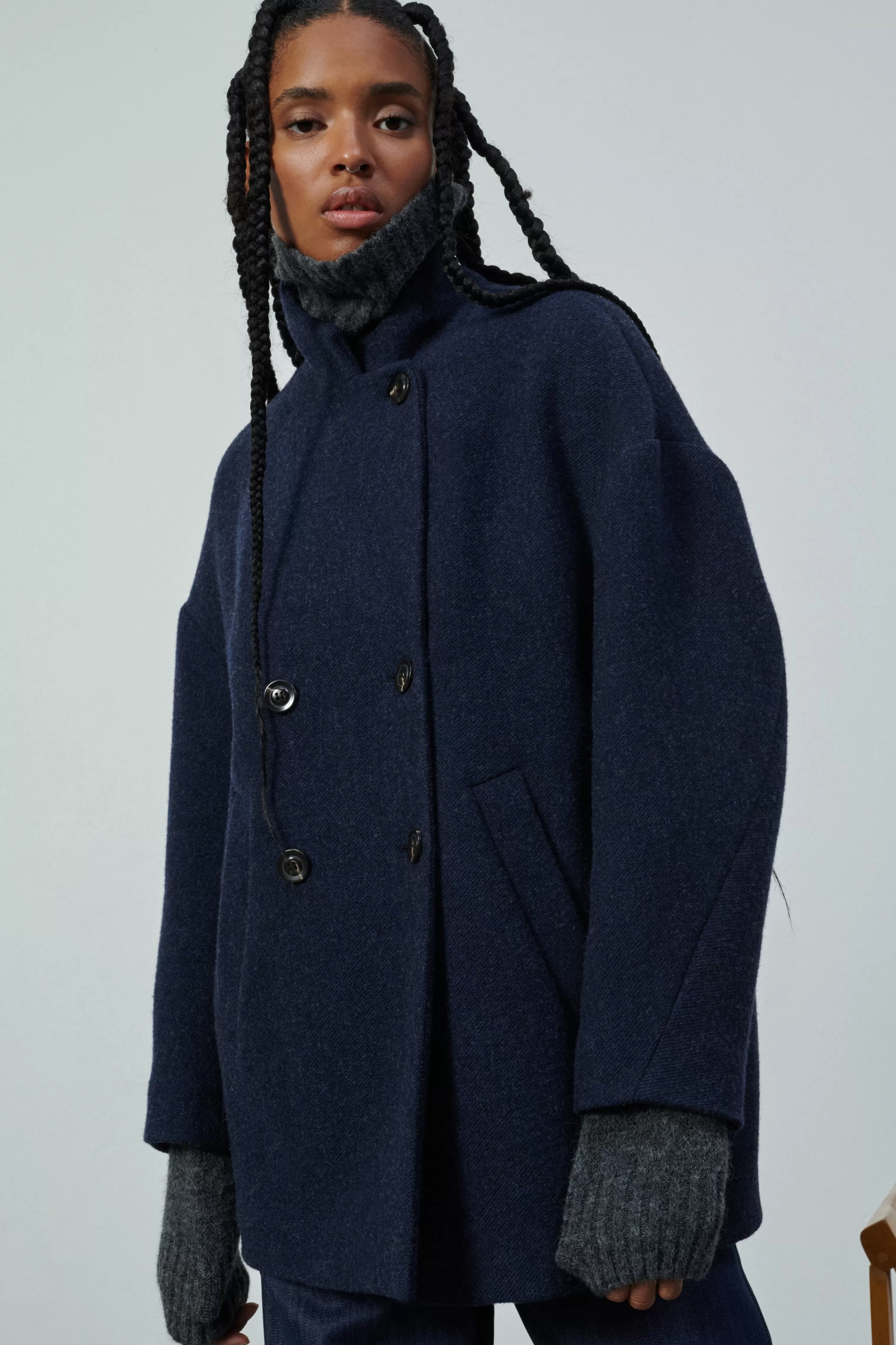 Soeur -MANTEAU SALFORD Navy/Noir