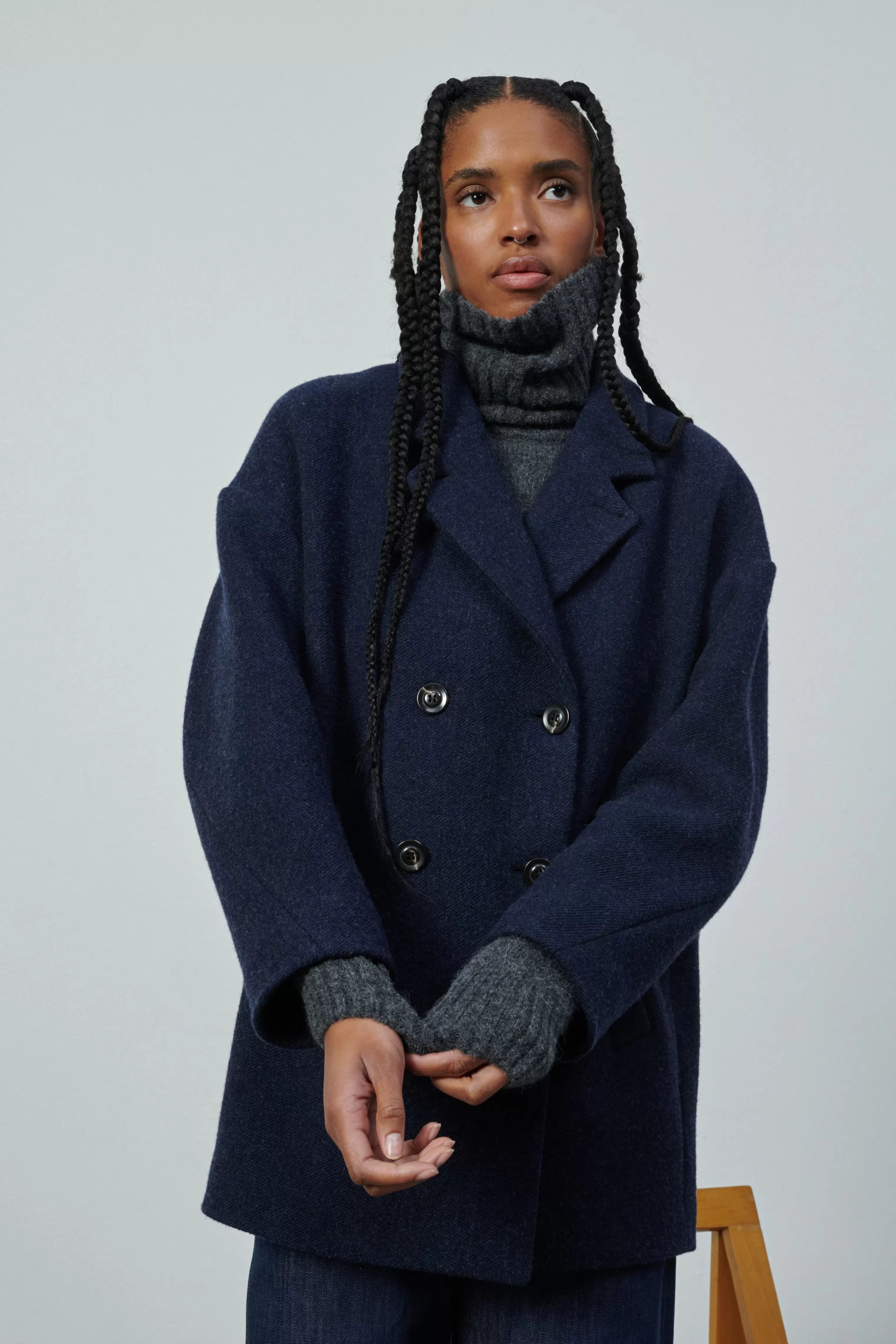 Soeur -MANTEAU SALFORD Navy/Noir