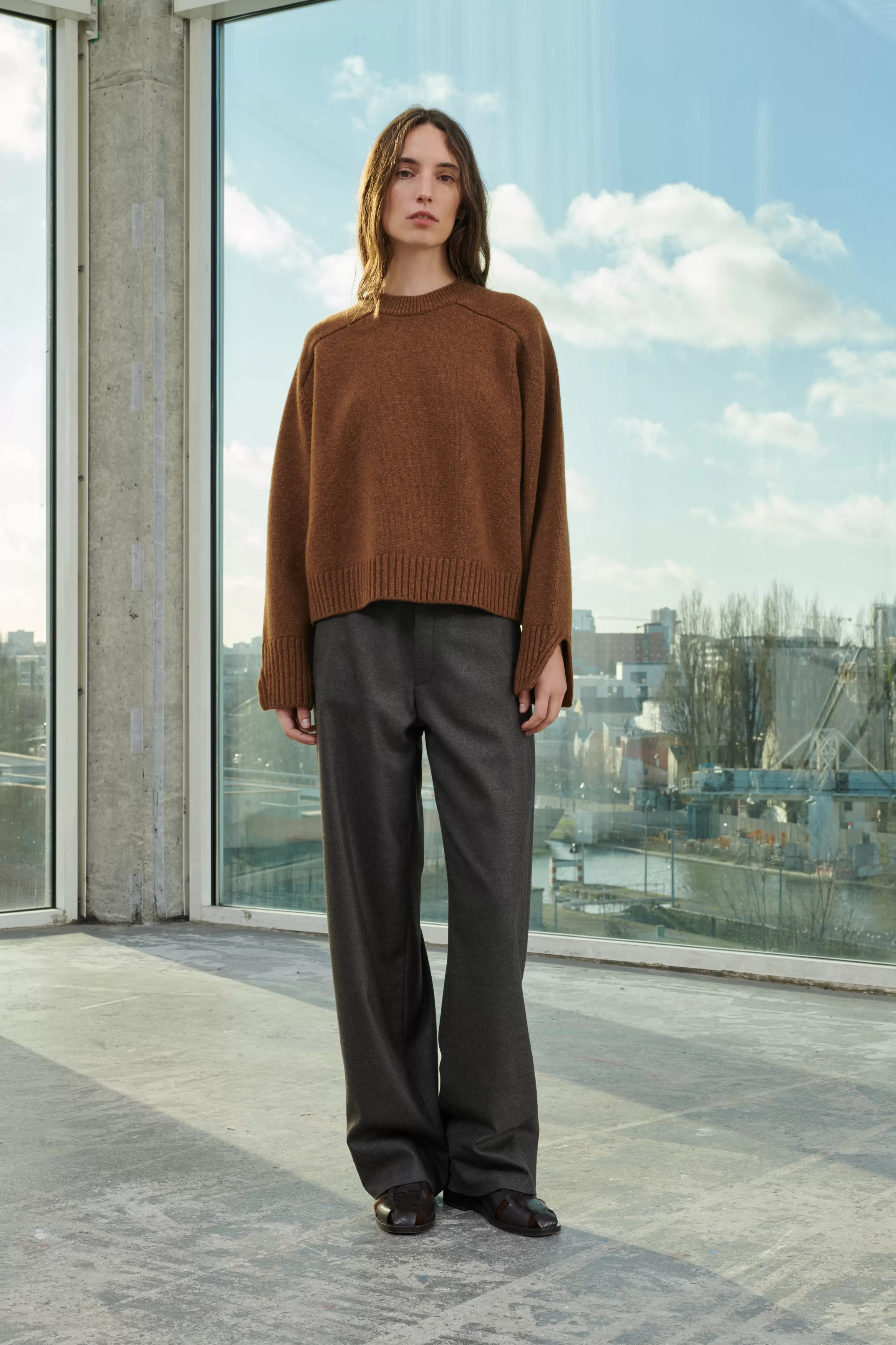 Soeur -PANTALON WALLY Marron Chiné