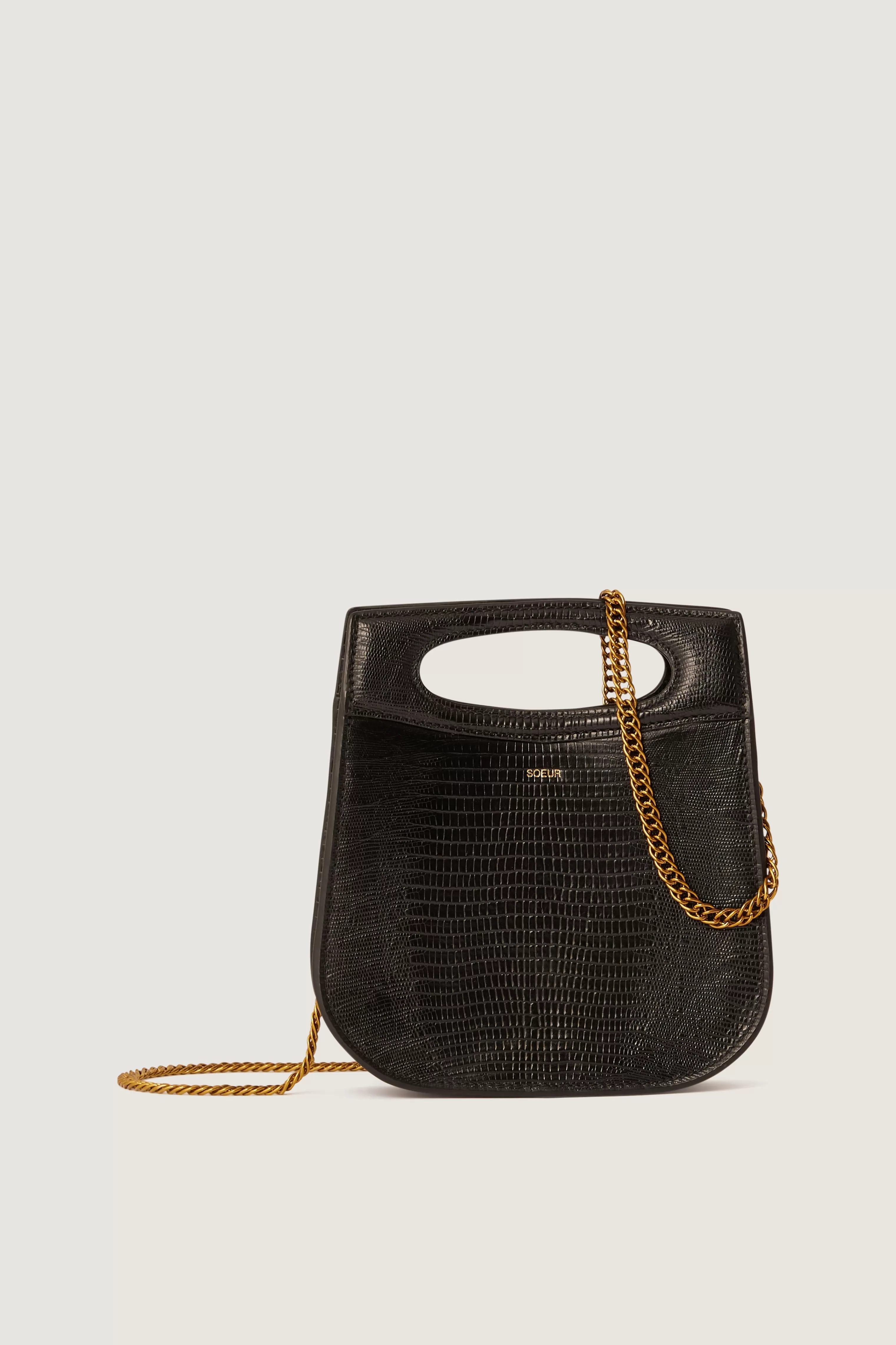 Soeur -SAC CHERI MINI Noir lézard