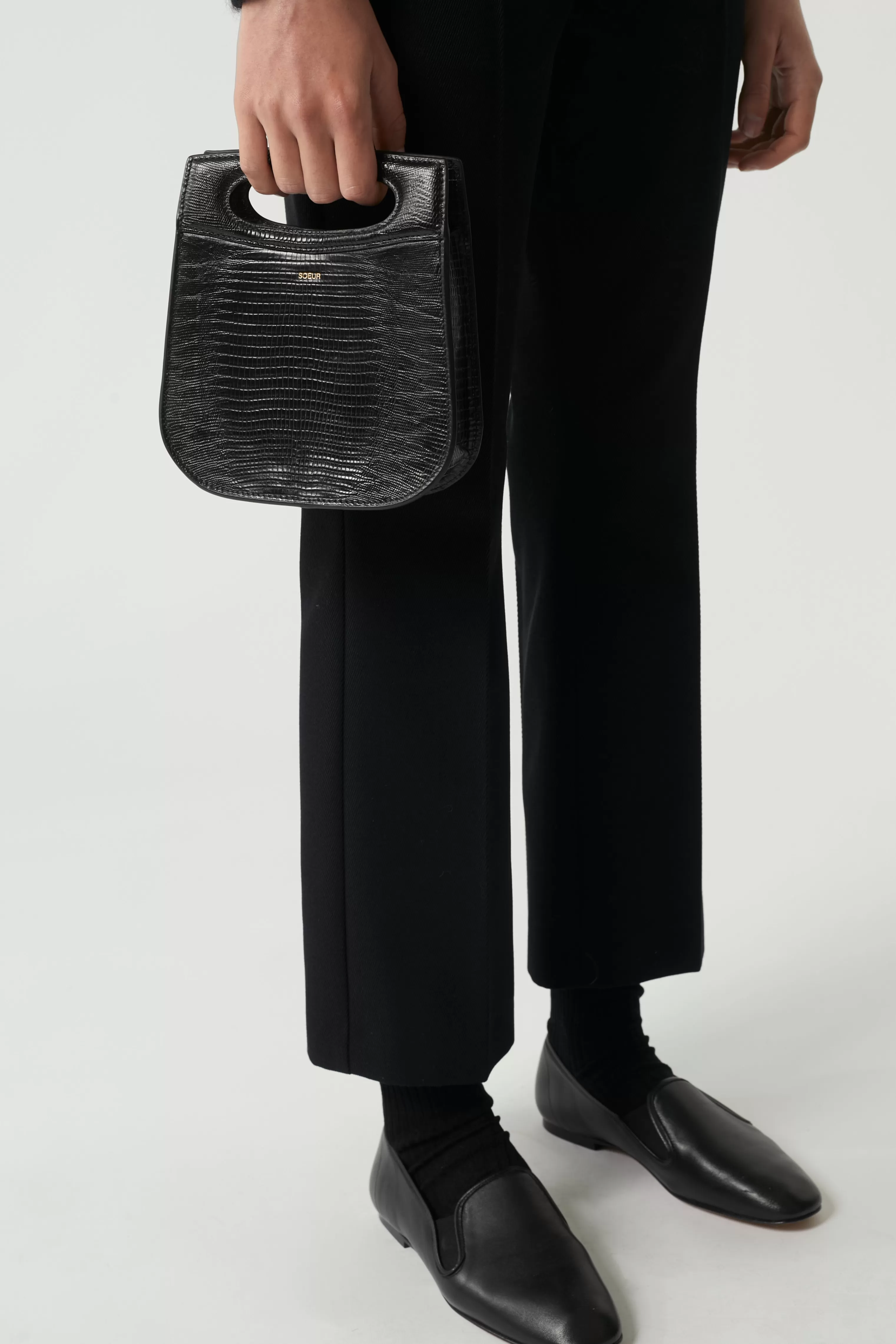 Soeur -SAC CHERI MINI Noir lézard